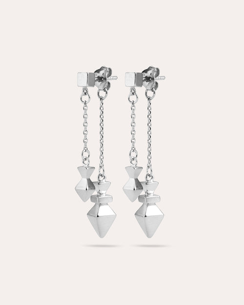 Arrow Chain Silverörhängen By Sofia Wistam