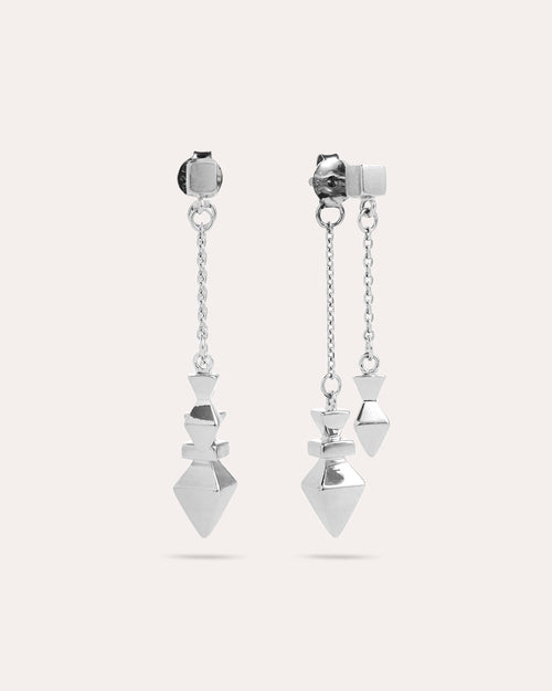 Arrow Chain Silverörhängen By Sofia Wistam